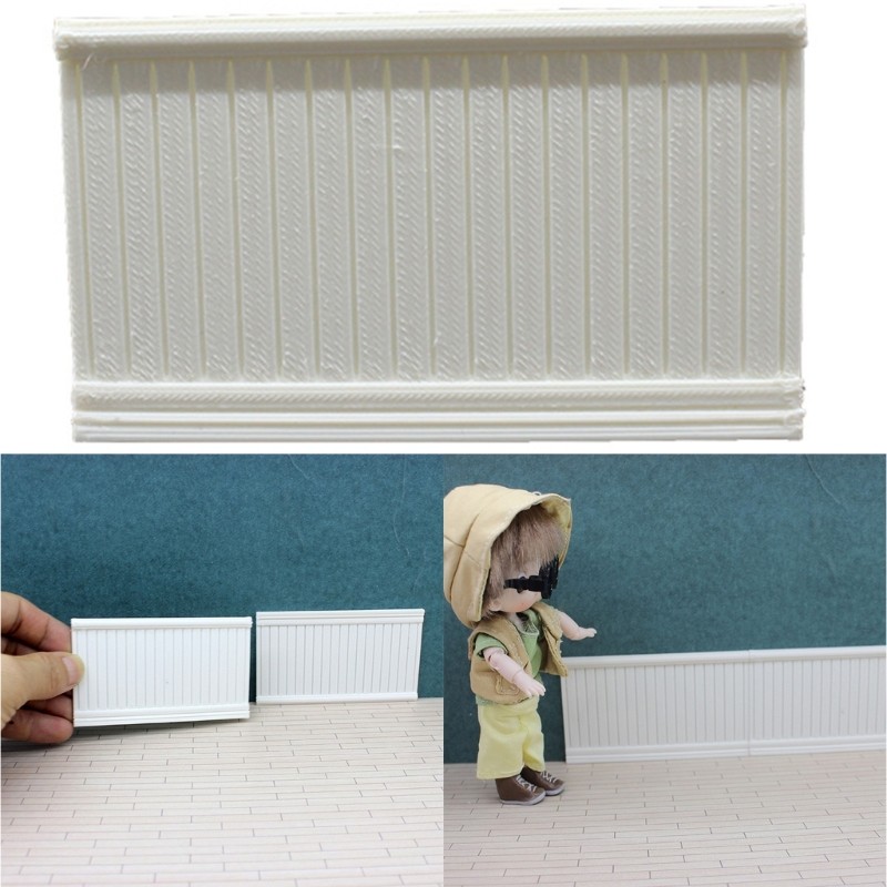 Display Wainscot Realistic Wall Panel Zakka Model Toy for 1:12 Scale