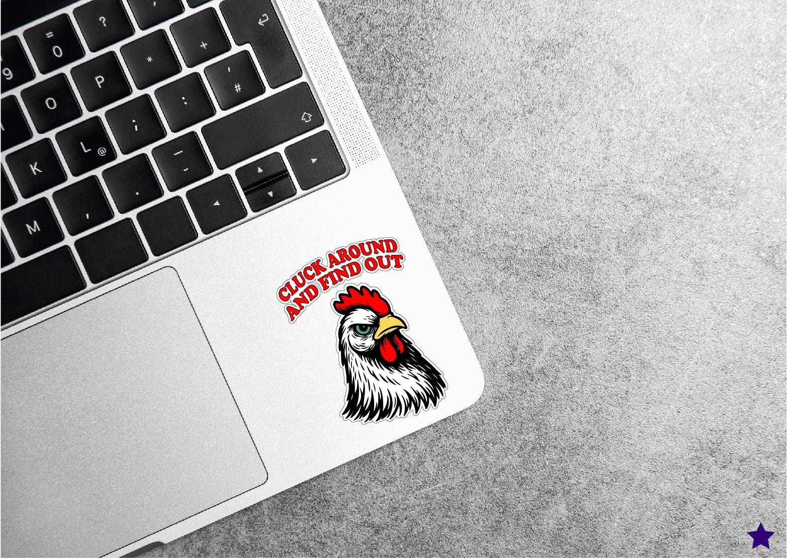 Rooster Cluck Around Find Out Decal Sticker Printed Die Cut Angry Chicken FAFO