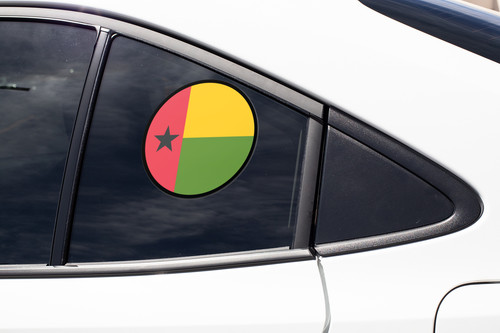 Guinea-Bissau Flag Circle Sticker Decal