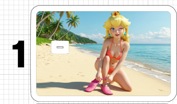 Sexy Princess Peach Credit Debit ATM Card Skin Sticker Beach Anime Pink Nintendo