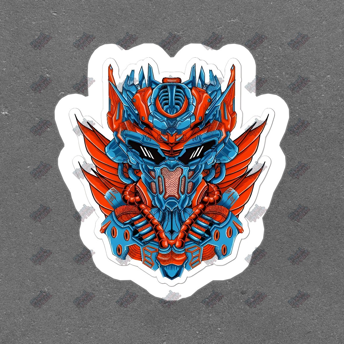 Cool Robot Vinyl Sticker Cyberpunk Decal for Laptops, Water Bottles, #616452