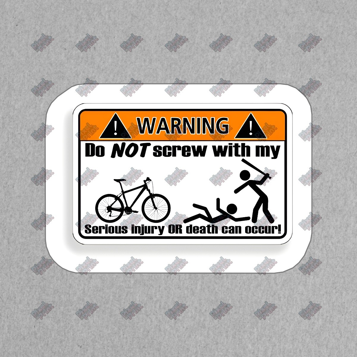 Funny Warning Vinyl Sticker Do NOT Screw with My Bike Decal for #500476