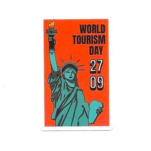 Statue of Liberty Vinyl Sticker World Tourism Day Sept 27 New York Souvenir Gift