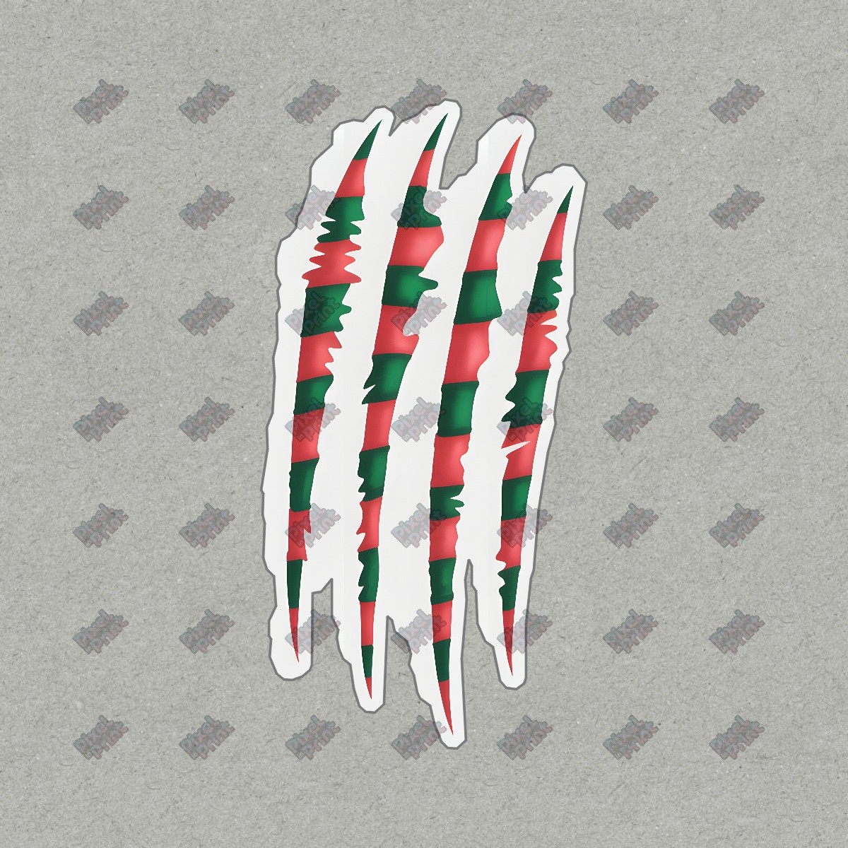 Scary Claw Marks Sticker Horror Pop Culture Nightmare Inspired Design #9027