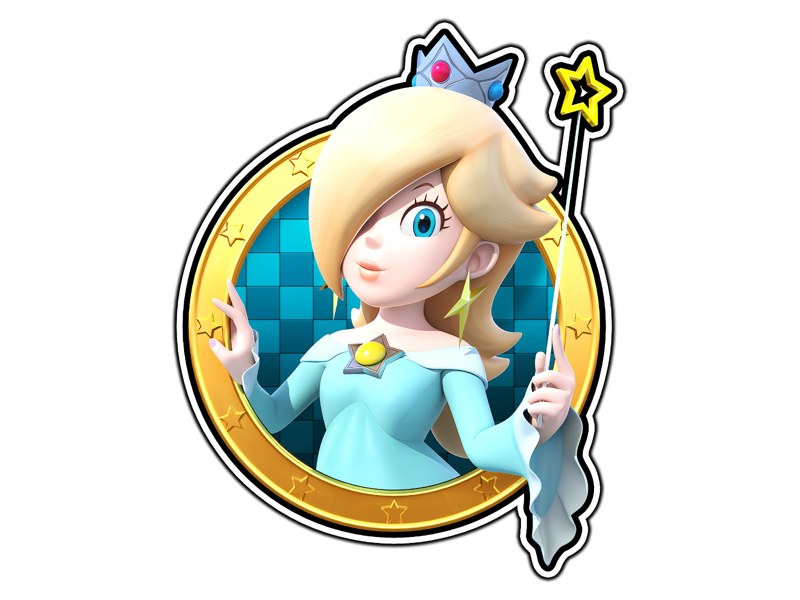 Rosalina Mario Party Icon Waterproof Vinyl Sticker Decal Die-Cut