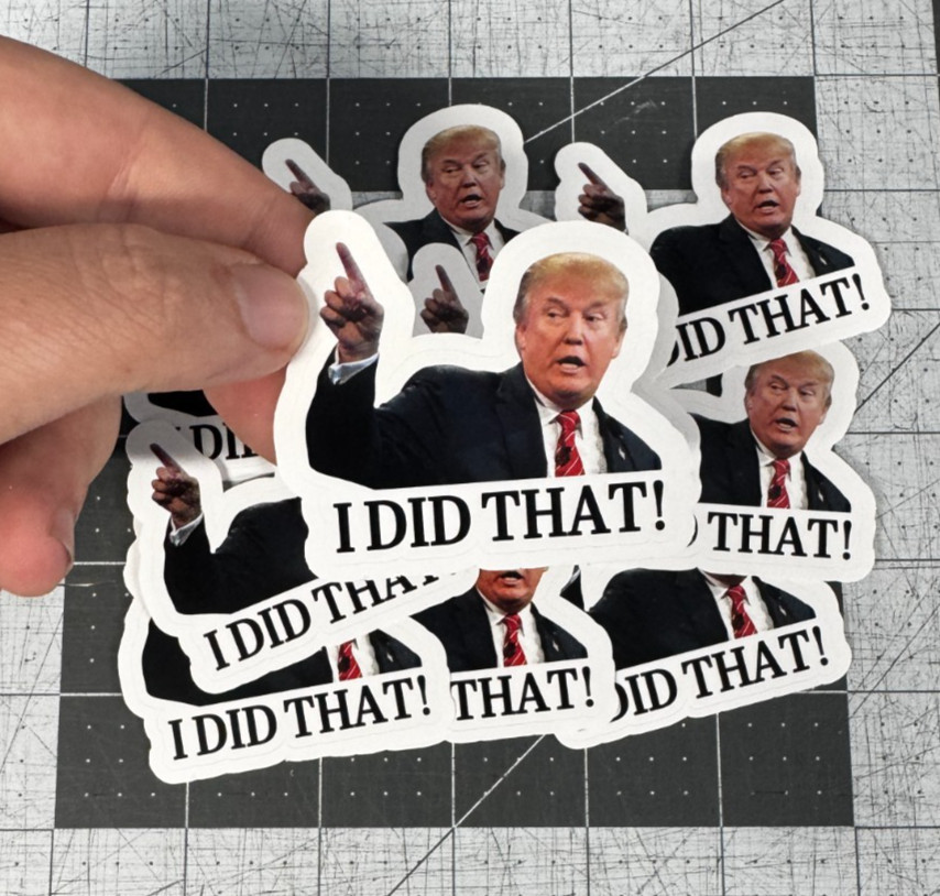 Trump “I DID THAT!” Stickers – 20pc – Decals Car Gas Pump Station 2"