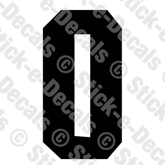JERSEY LETTER O Vinyl Die Cut Decal Sticker Sport Athlete Alphabet Text – RSD