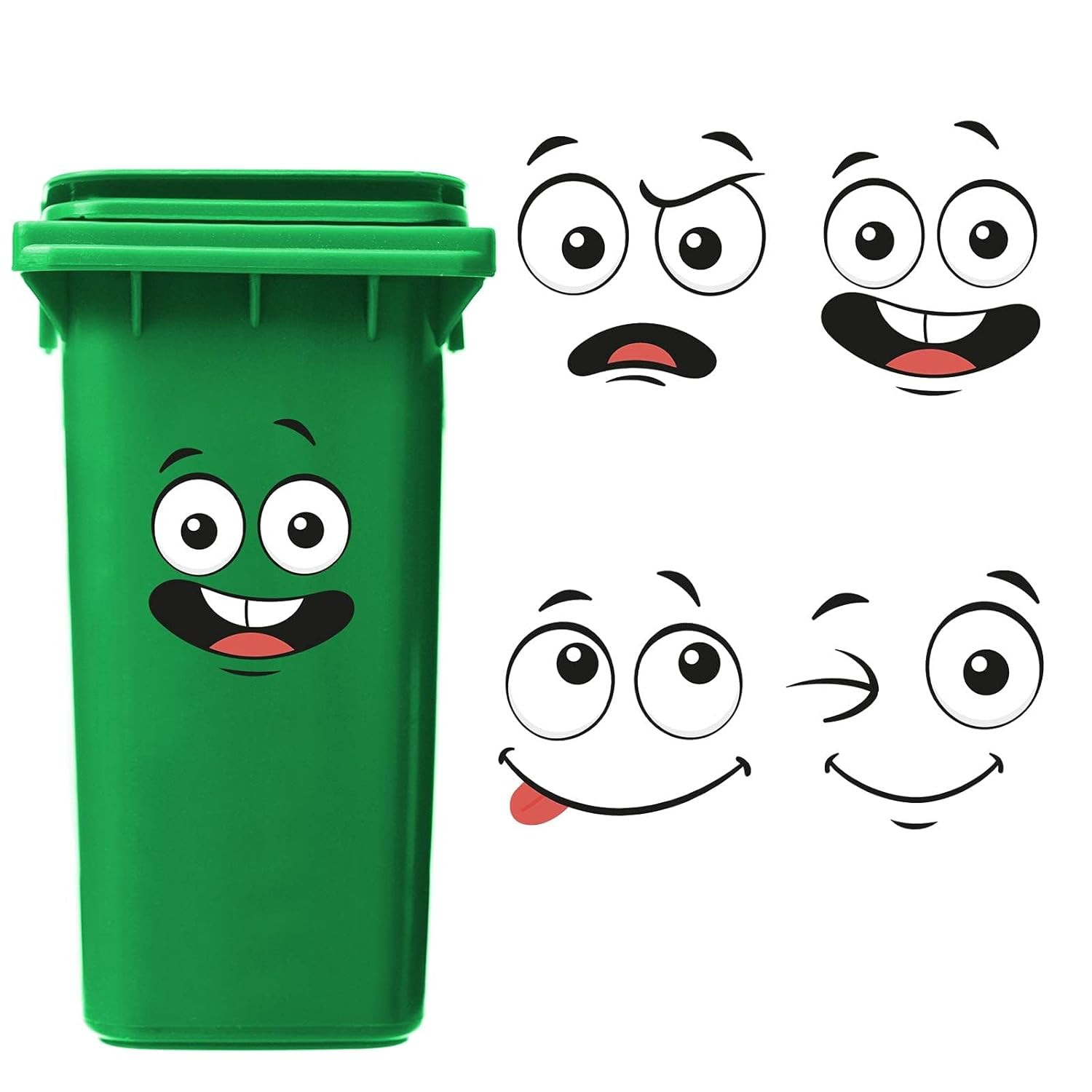 Humorous Trash Can Stickers – Cute Adhesive Decals for Indoor & Outdoor Use