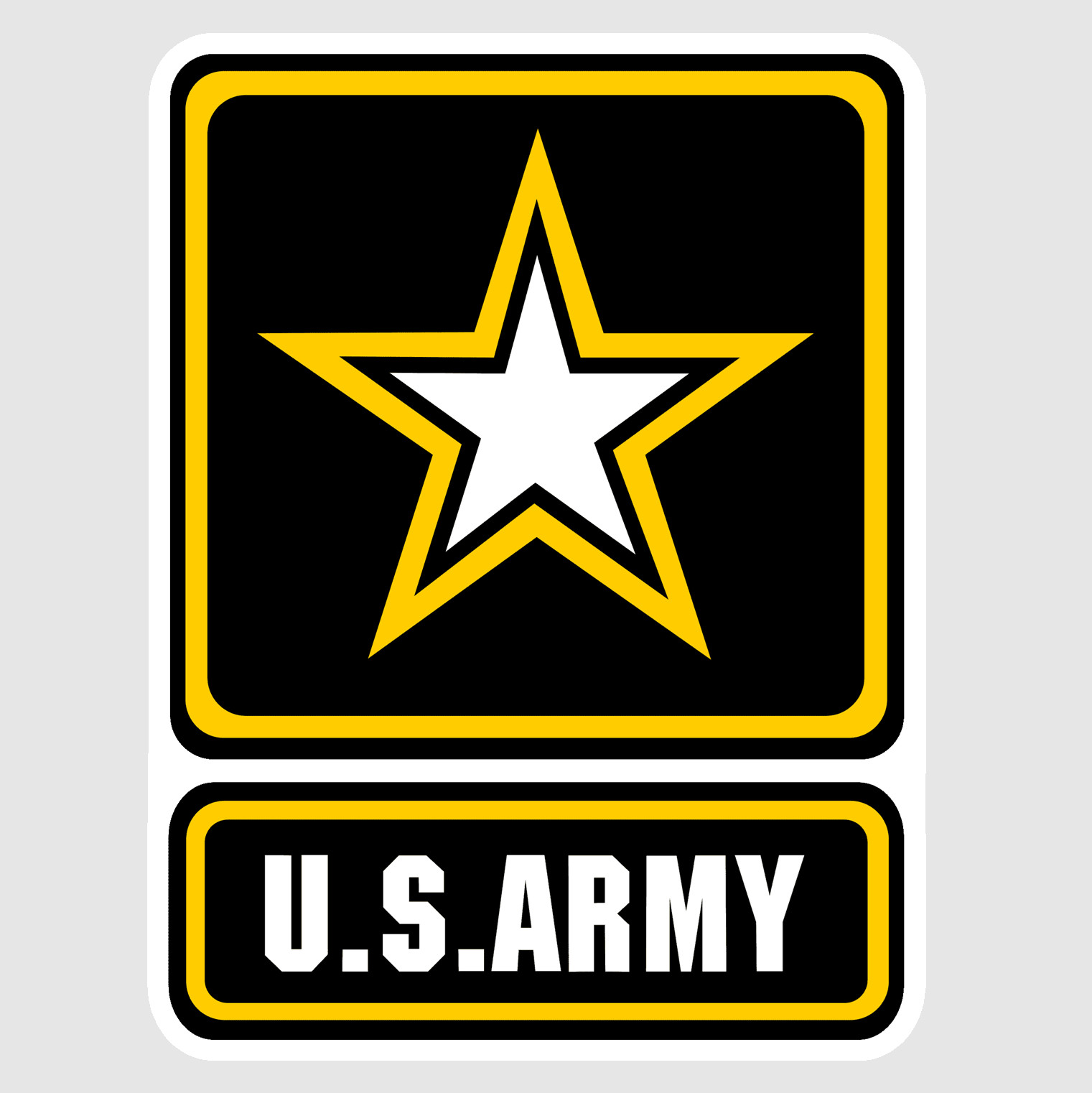 US Army Decal Sticker United States Military Veteran Logo Seal Flag 02