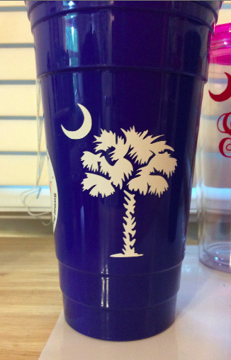 *SALE* Palmetto Tree & Moon – SC – Beach – Palm – South Carolina – Vinyl Decal
