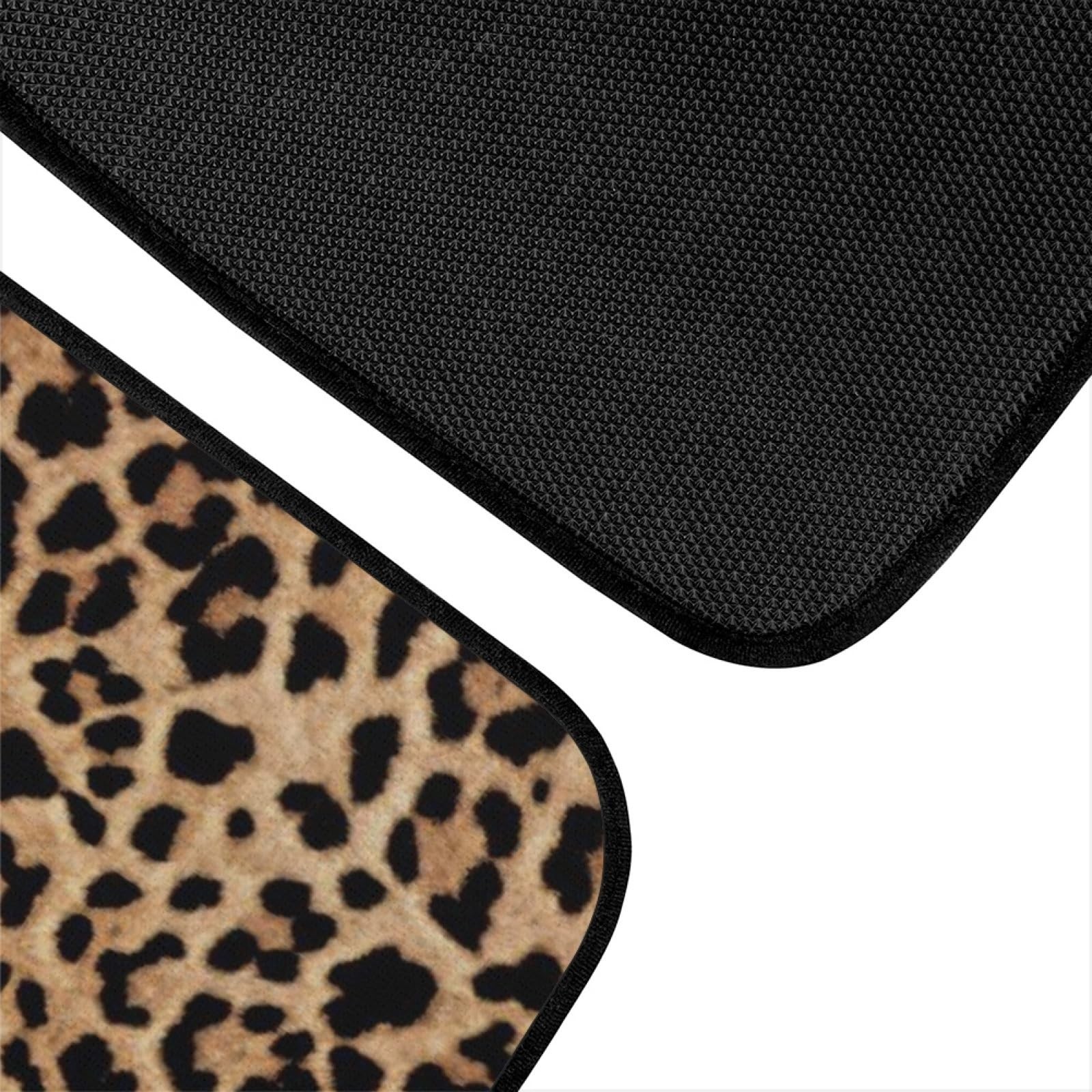 Leopard Car & Auto Floor Mats Women Men 4-Piece Full Set All Weather Universa…