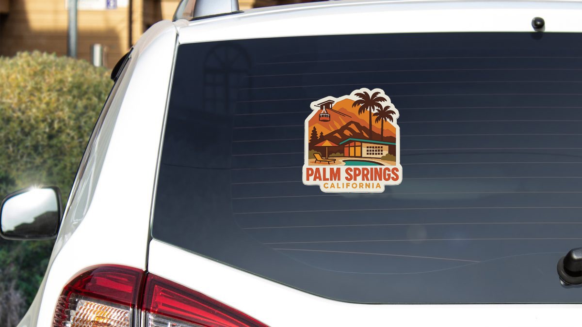 Palm Springs Sticker Decal Vinyl Die-Cut City Skyline Landmark Design