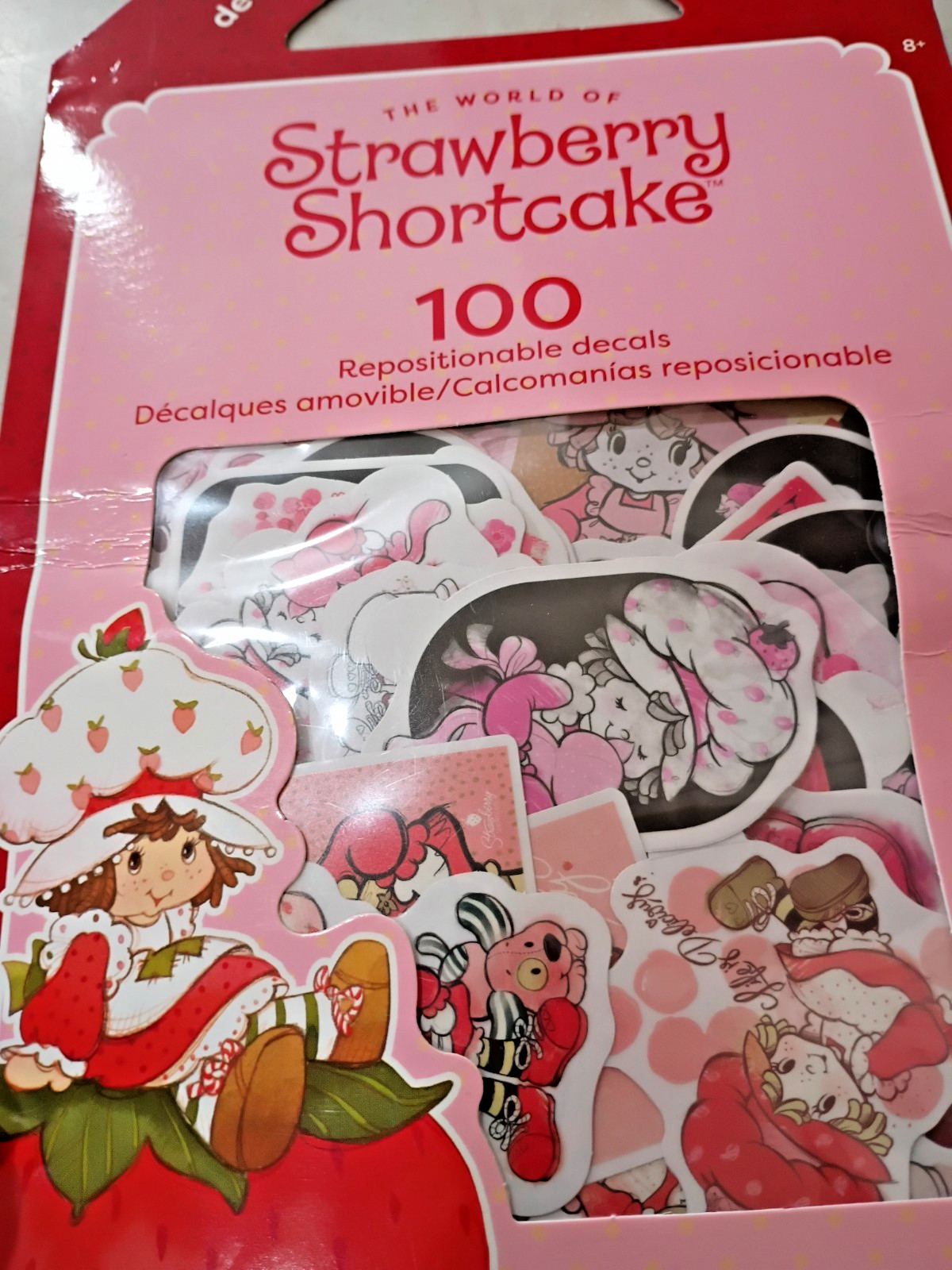 Strawberry Shortcake Repositionable Decals 100 Count Pack