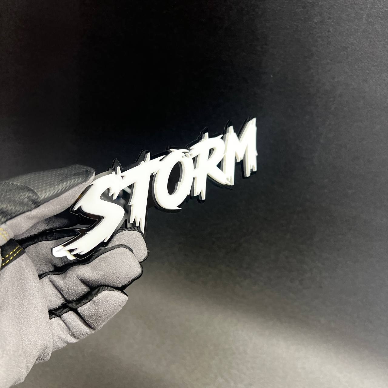 1PC STORM Custom 3D Text Car Badge Fender Emblem Tailgate Toolbox Decal