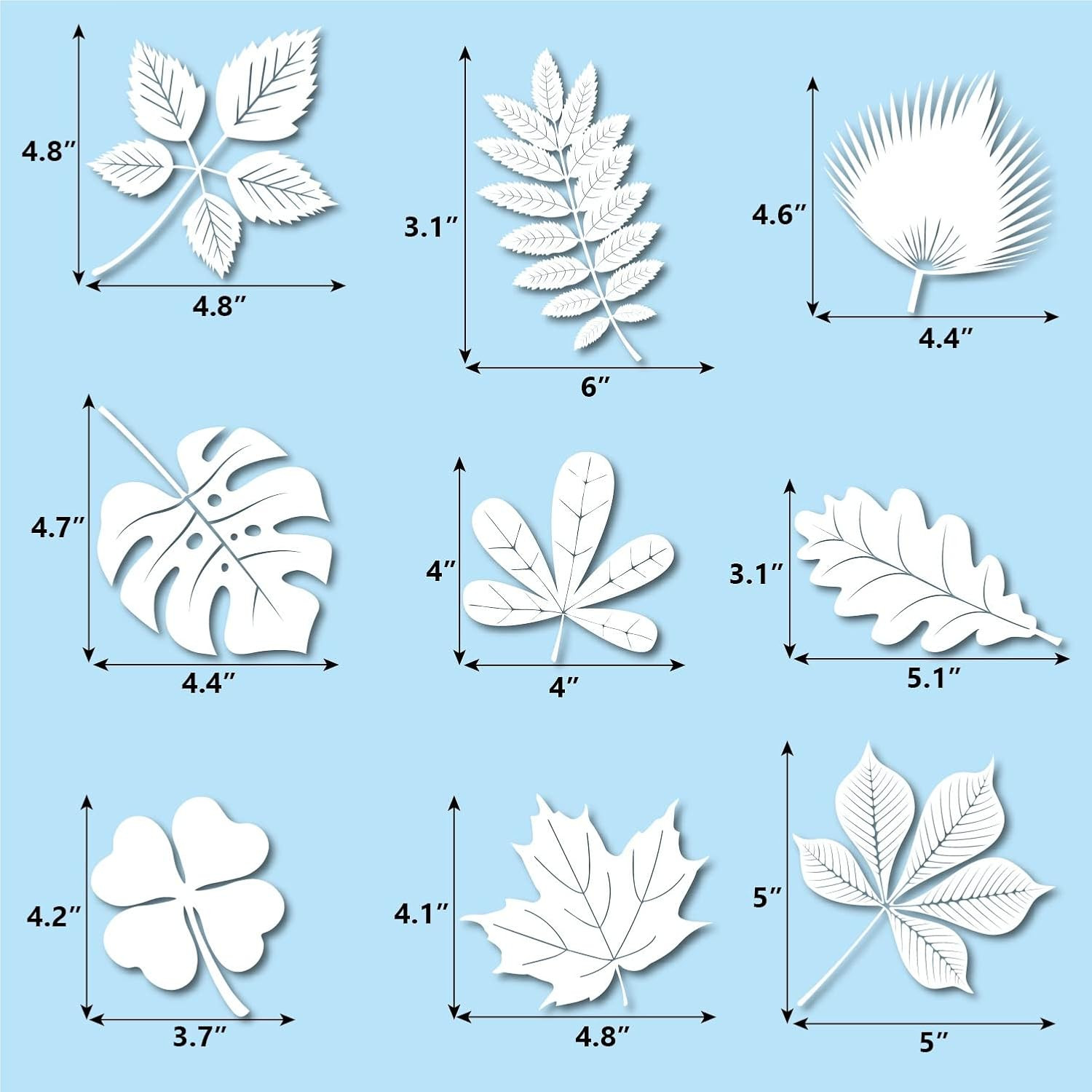 Window Decals for Bird Strikes,52 Pieces Large Leaf Shape anti Collision Window