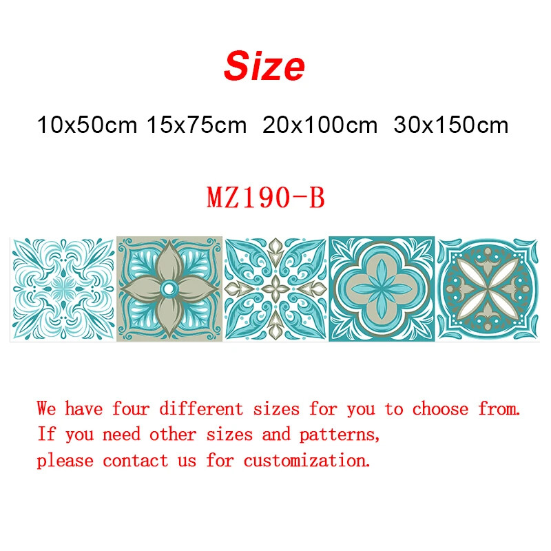 5pcs Wall Sticker Ceramic Glossy Surface Kitchen Bathroom Wallpaper Waterproof