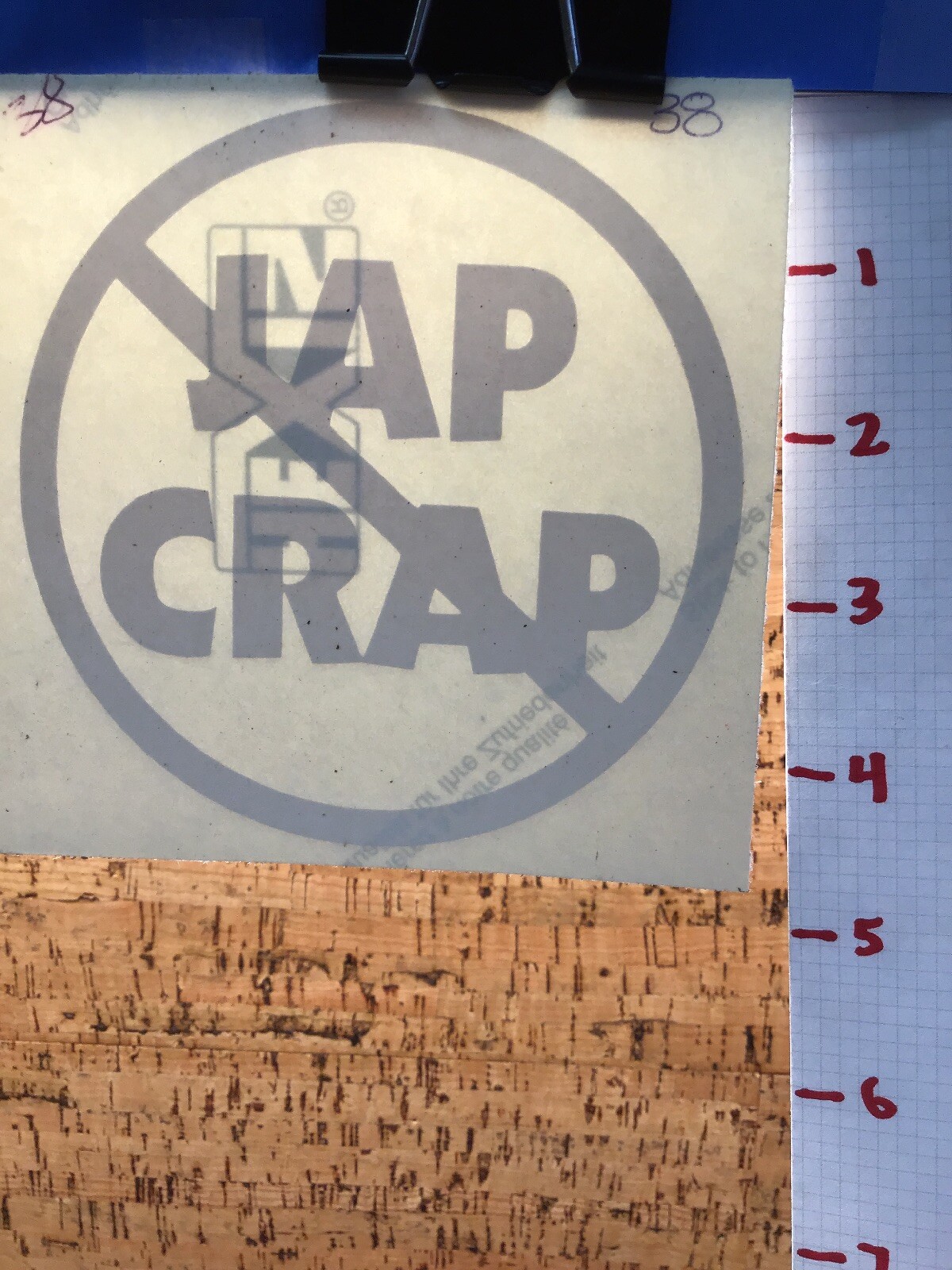No Jap Crap – White – Vinyl Transfer Decal – Y7-1.38