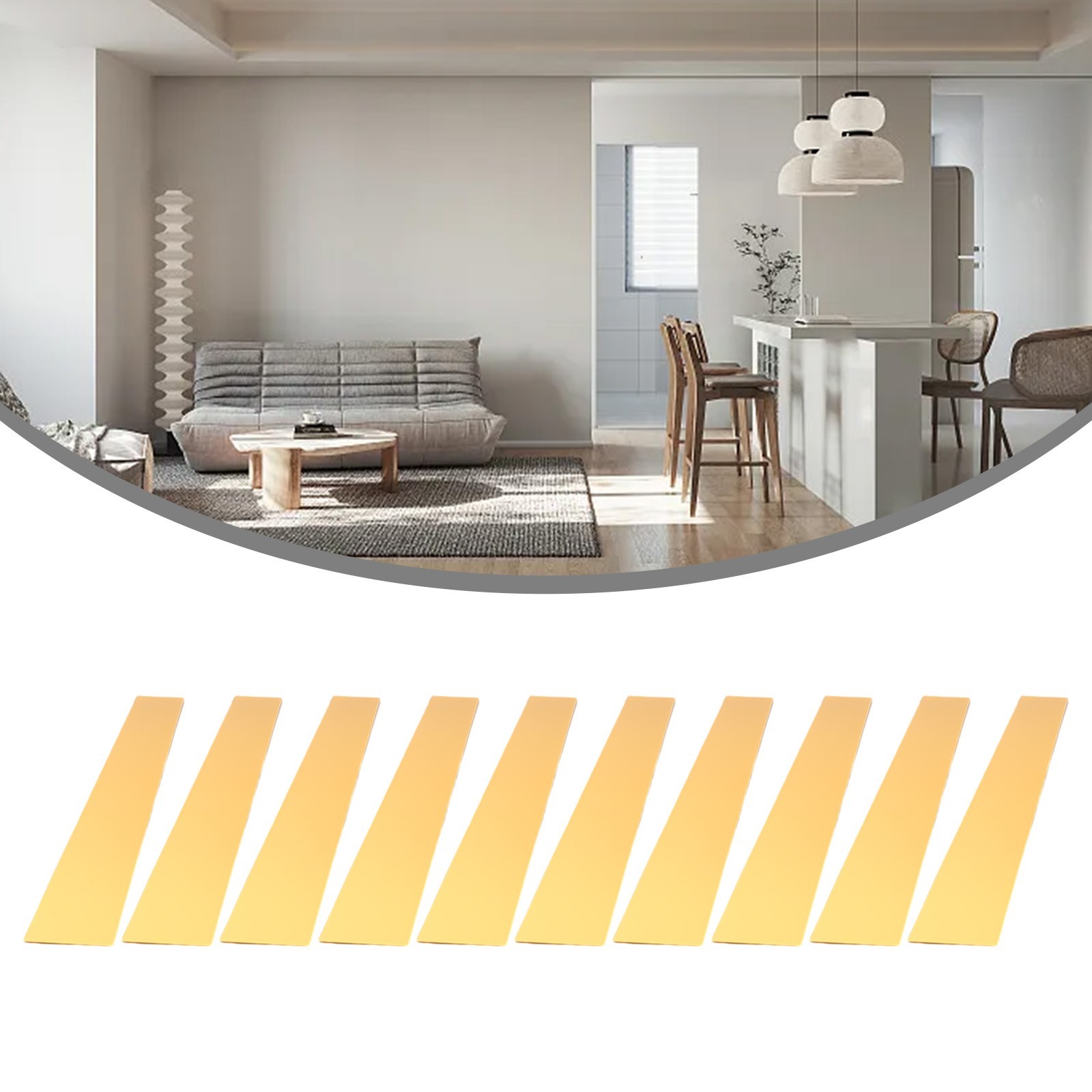 High Quality Wall Sticker Long Strip Mirror 5x50cm Accessories Bedroom