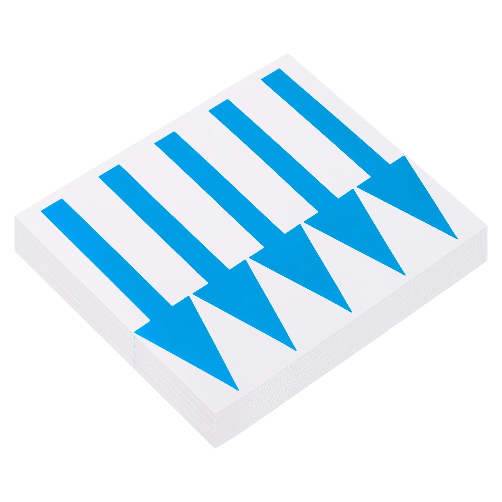 Arrow Sticker, (6×1.5 Inch, Blue) (80 Pcs), Waterproof Arrow Sign Sticker