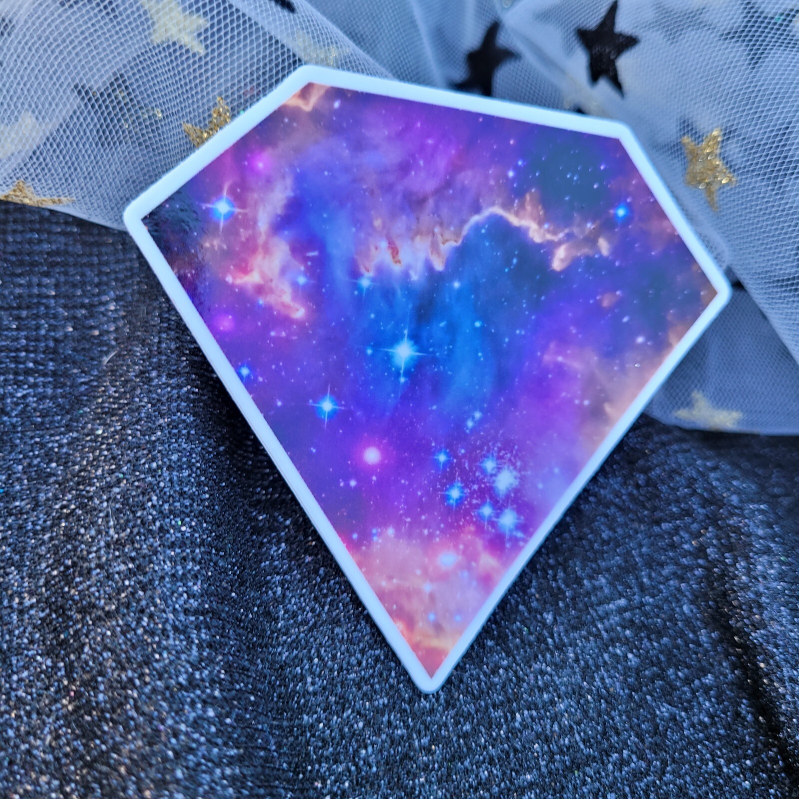STKR024 Galaxy Diamond Vinyl Sticker – Celestial Stars Premium Vinyl, Waterproof
