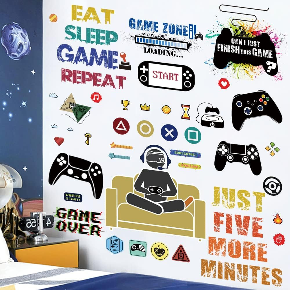 48 Pieces Creative Video Game Room Decor Excellent in Gamer Girl Accessories and