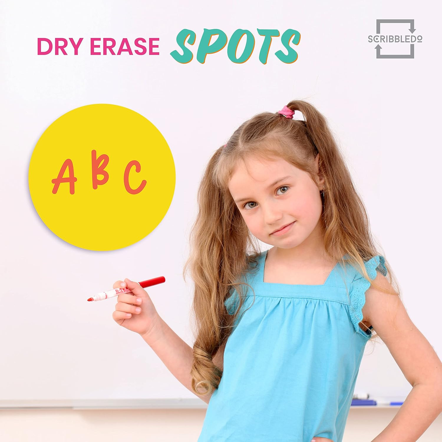 8 Pack Dry Erase Dots 11 Inch Colorful Dry Erase Circles for Tables Whiteboard W