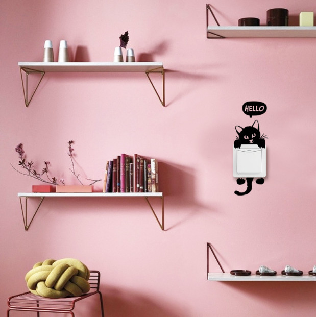 Cartoon Animals Wall Decals Light Switch Wall Stickers DIY Home Decoration