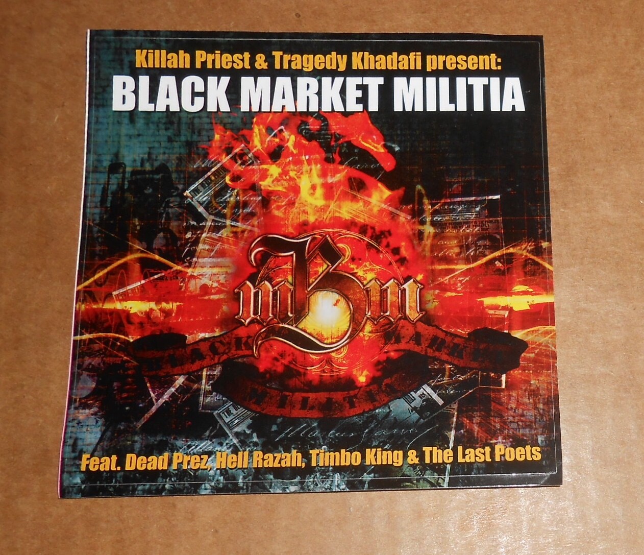 Killah Priest Black Market Malitia Sticker Promo 5×5 RAP