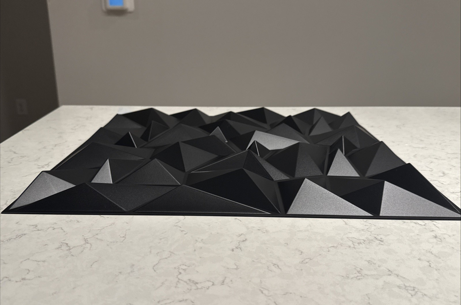 Art3d 12 Pack Decorative 3D Wall Panels. Interior Wall Decor Black 19.5 x 19.5in
