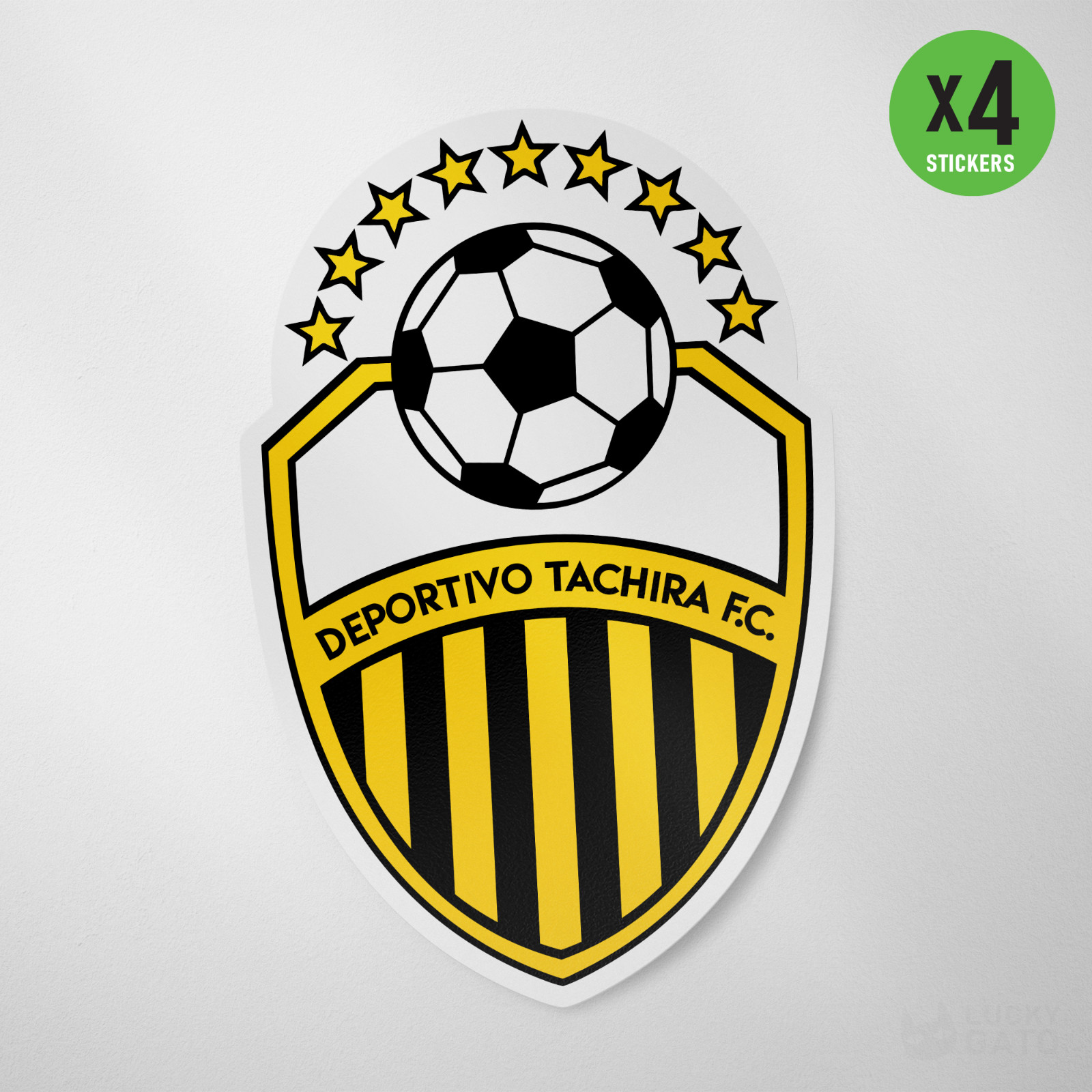 (4 Pack) Deportivo Tachira FC Venezuela Vinyl Sticker Decal Calcomania Auto