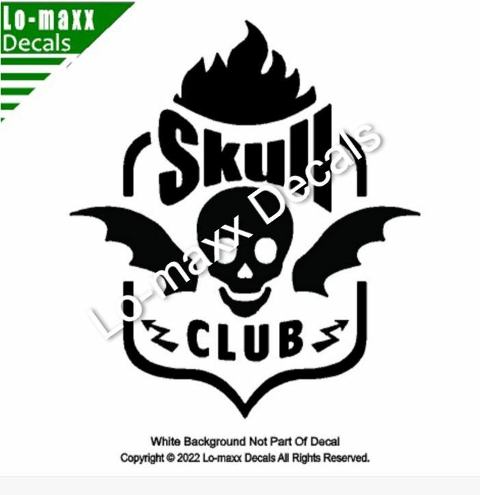 Skull Club Car Truck Boat Original Design Superior Quality Die Cut Vinyl Decal