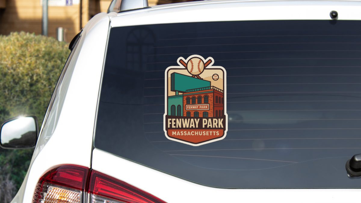 Fenway Park Massachusetts Sticker Decal Vinyl Die-Cut Symbolic Landmark Design