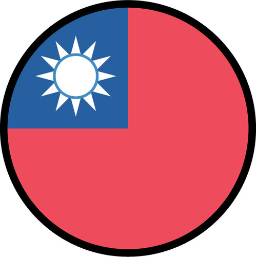 Taiwan Flag Circle Sticker Decal