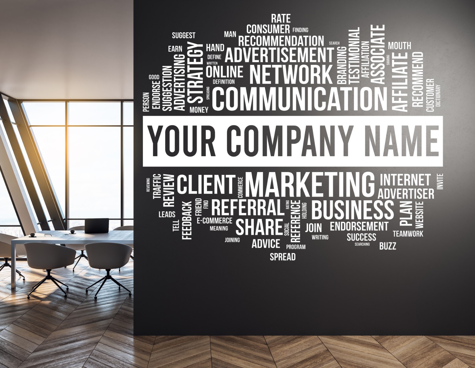 Big Customizable Office Wall Decal, Motivational, Inspirational Custom Art se225