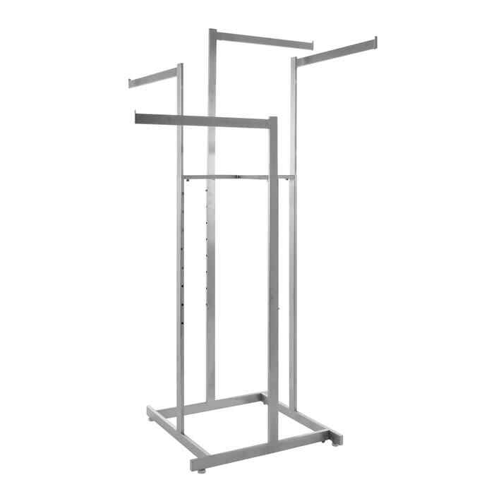 Econoco K80-SC 4-Way High Capacity Garment Rack with Straight Arms