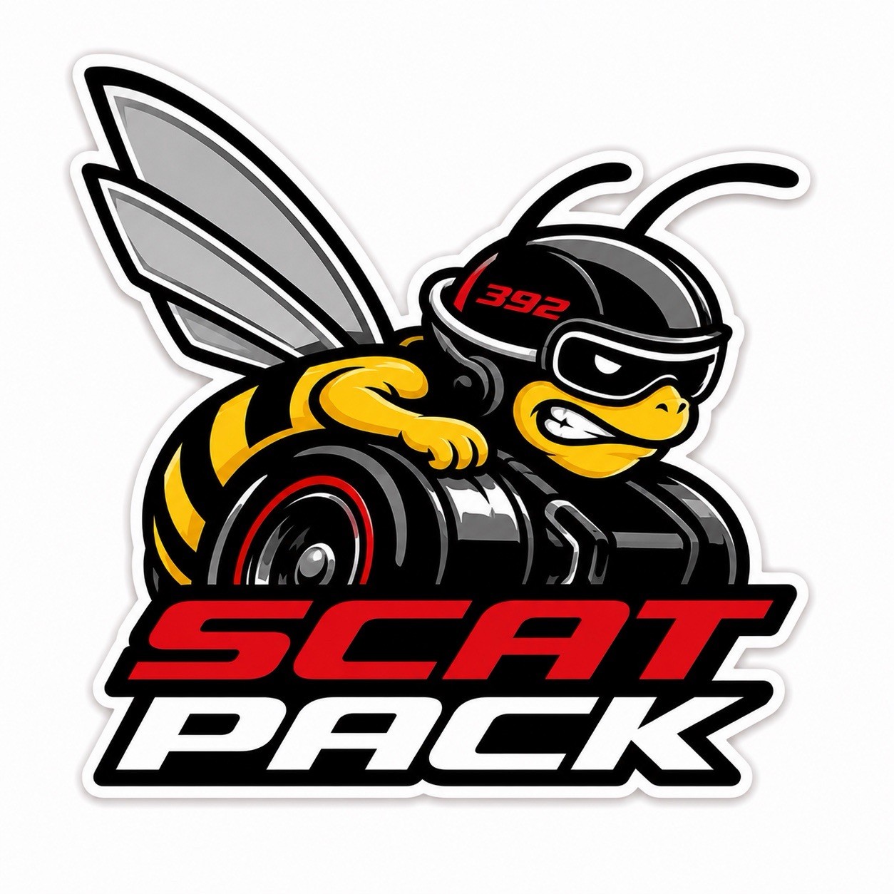 Scat Pack Dodge Inspired Logo Vinyl Sticker Laptop Wall Mirror Cup Tumblr Locker