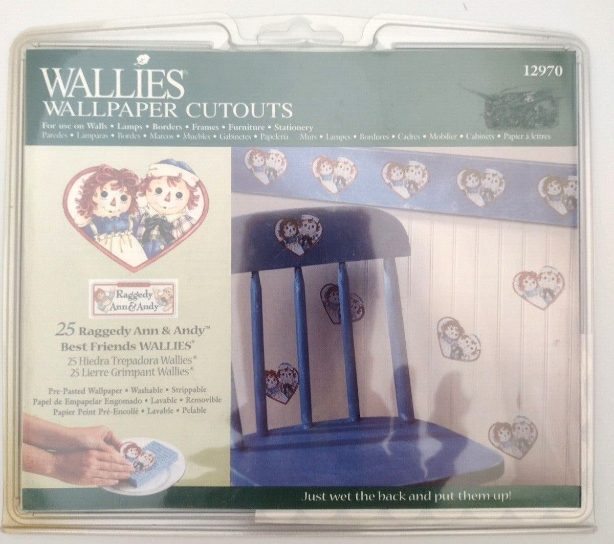 Raggedy Ann & Andy Best Friends Wallies Wallpaper Cutouts Wall Decor #12970