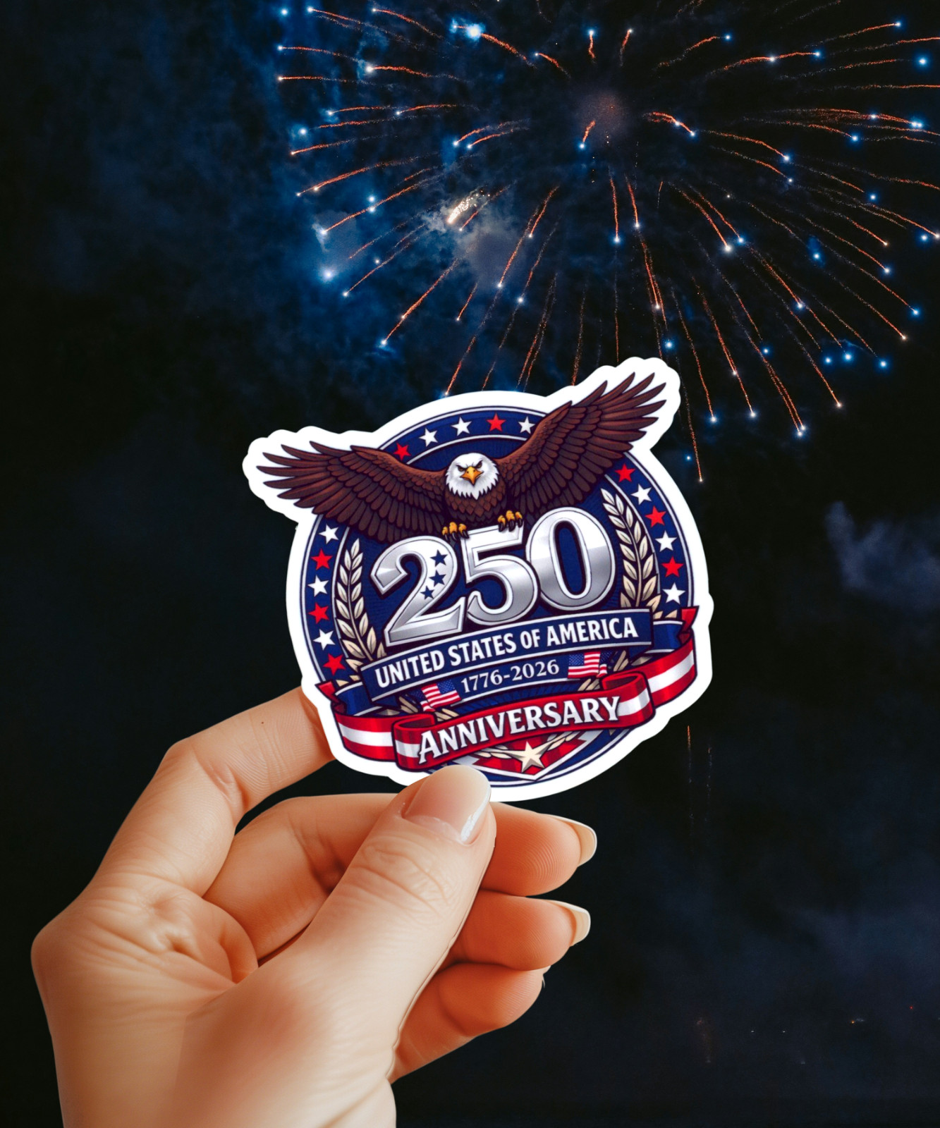 USA 250th Anniversary 1776-2026 America 250 Semiquincenten Sticker