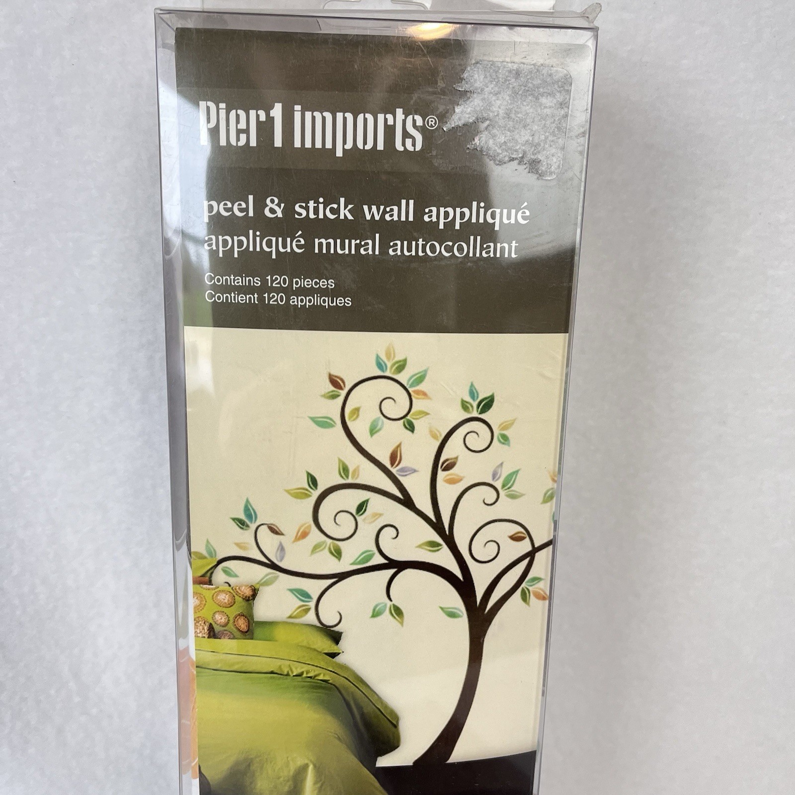 2 Pier One Imports Peel & Stick Wall Applique Tree Leaves Nature New Open Box