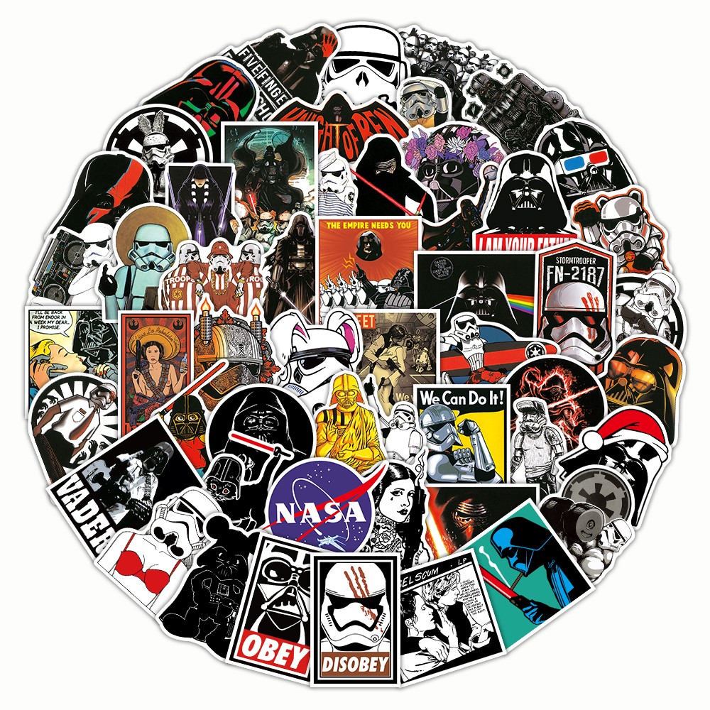 100Pcs Star Wars Stickers Bomb Laptop Skateboard Luggage Graffiti Decals Pack