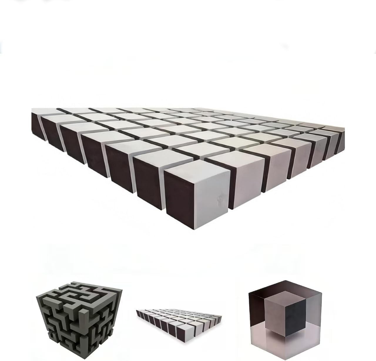 3D Corner Wall Decal Optical Illusion Wall Sticker Realistic Modern Decor Style