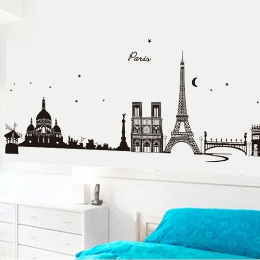 DIY Black Wallpaper Baseboard Kicking Line Wall Sticker Removable Decal Bedroom