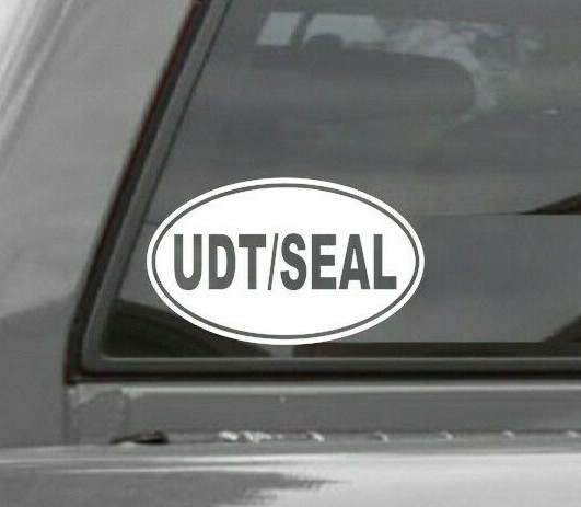 UDT/SEAL EURO OVAL Vinyl Window Decal U.S. NAVY