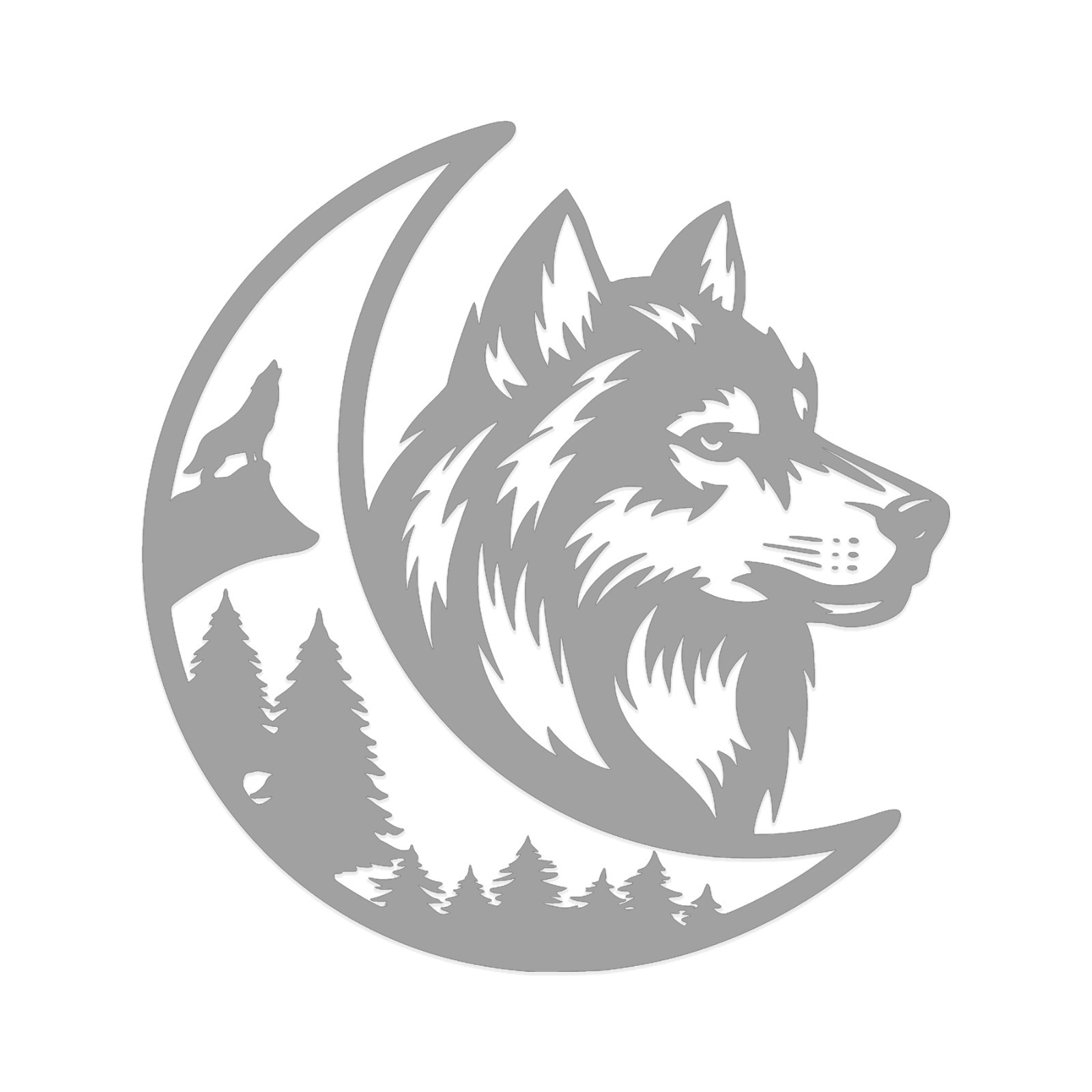 Wolf Moon Mountain Vinyl Decal Sticker – Camper Van Wolves Graphic Adventure