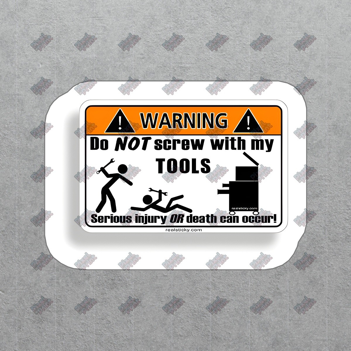 Warning Tools Vinyl Sticker Hilarious Tool Safety Decal Perfect for #434530