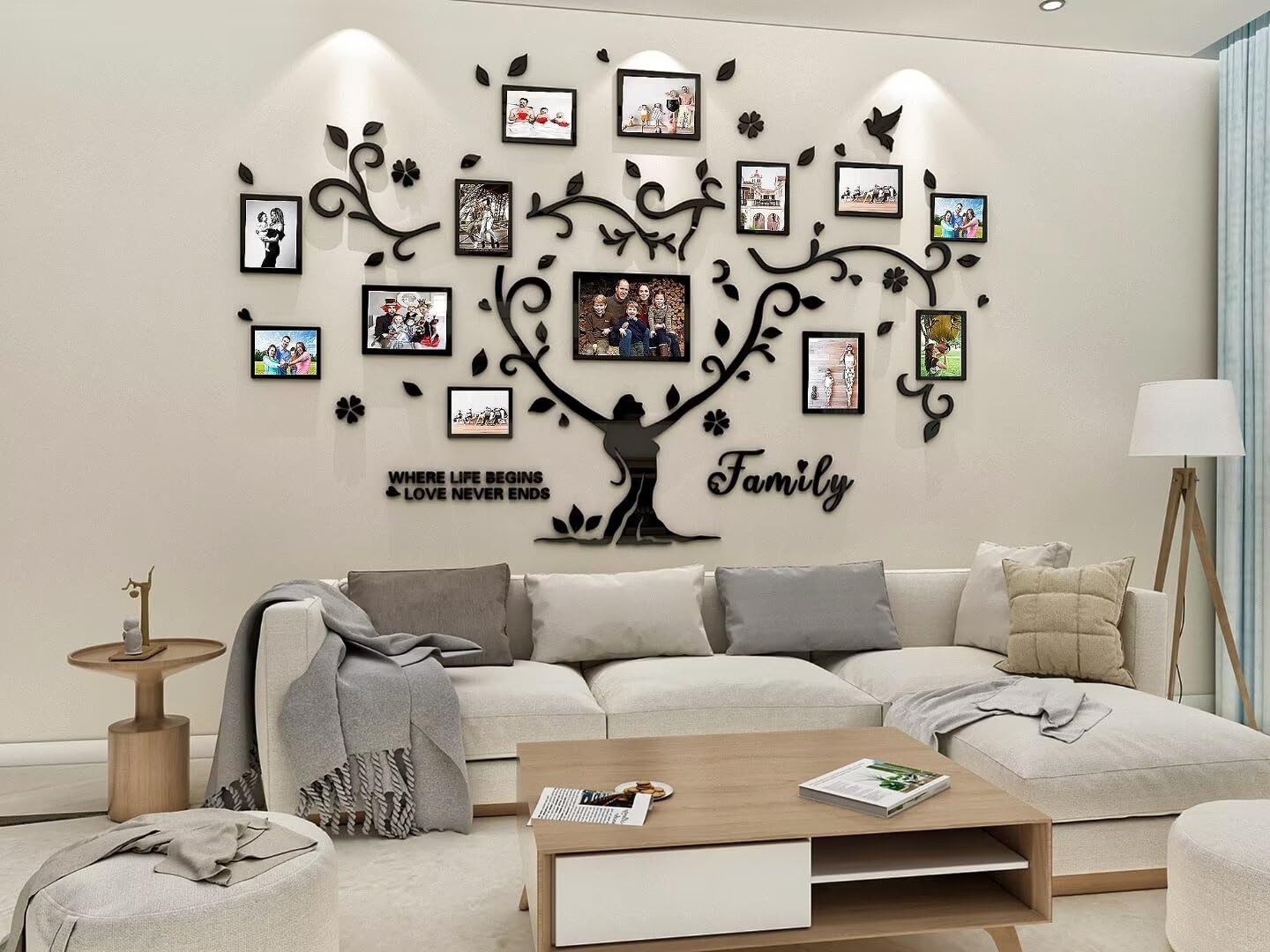3D Sticker Decal Wall – Family Tree Decor DIY Picture Frames 4 * 6 5 * 7 8 * …