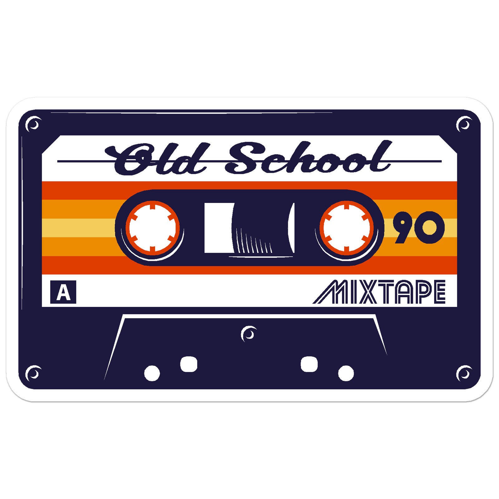 Old School Mixtape – Vinyl Decal Sticker – Car Window Laptop – ebn8774