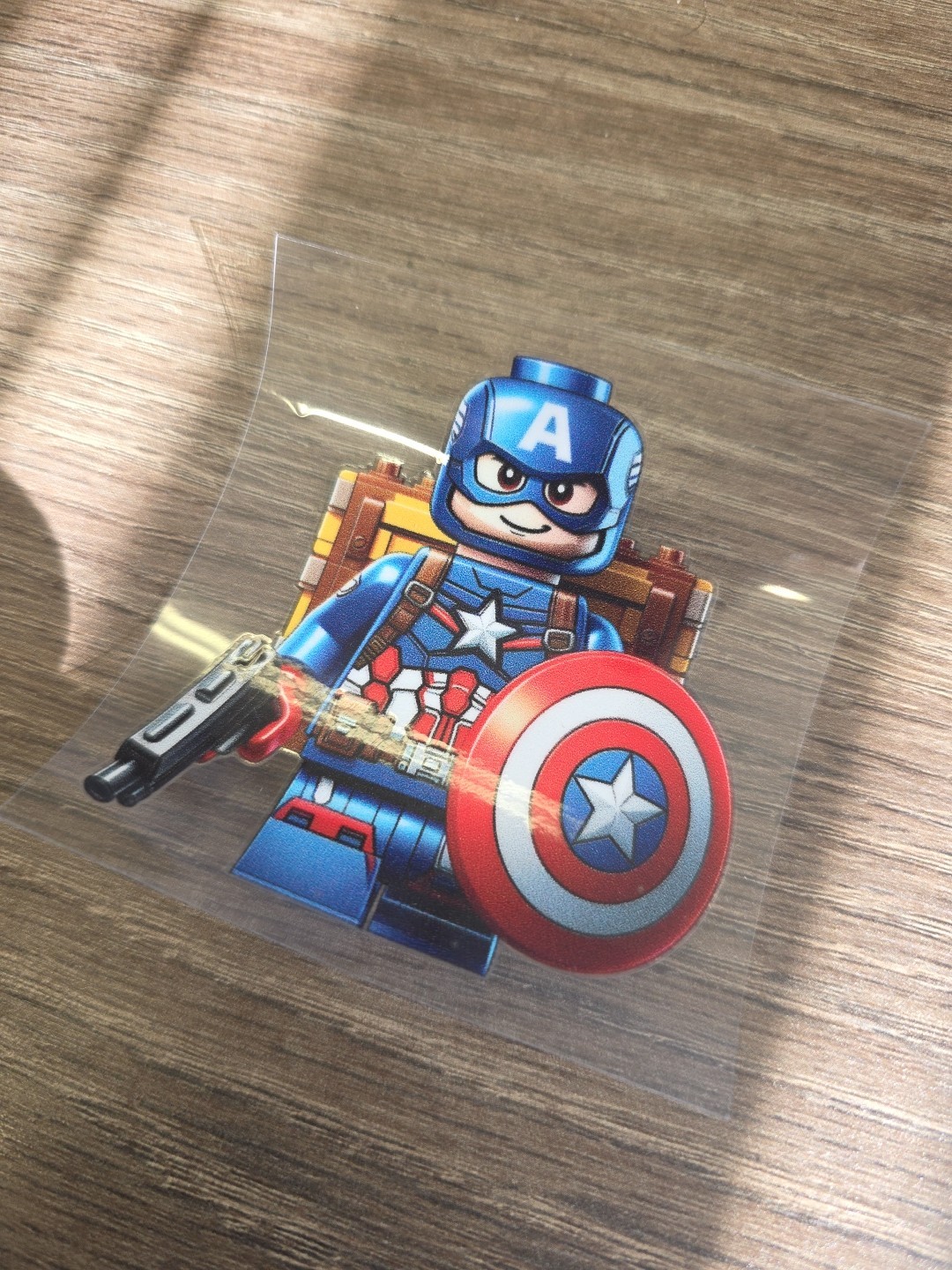 Lego Captain America Figurine UVDTF Decal Made In USA Waterproof