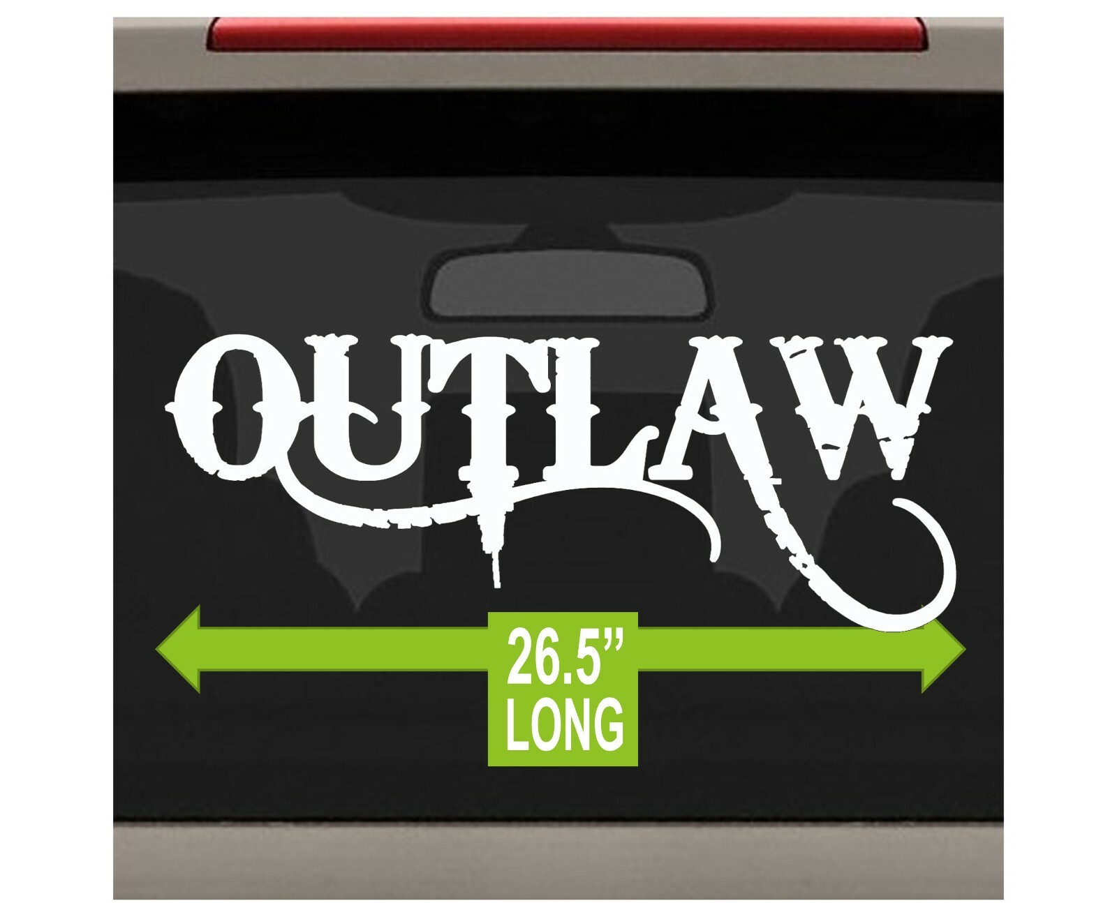 Outlaw Decal Sticker for Car Truck SUV Van Boat Western Art 26.50 Inch D1047