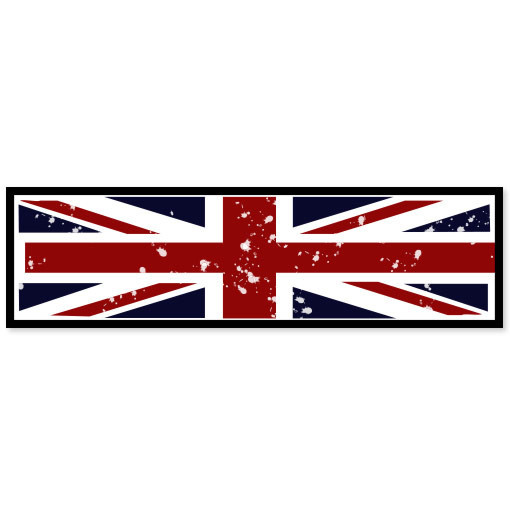 United Kingdom Union Jack flag bumper sticker 8" x 2"